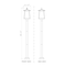 Z-Lite Rainer 4 Light Outdoor Post Mounted Fixture, 13.5in. W x 98in. H, Black 5015PHBR-5012P-BK - alternate 2